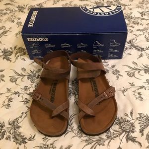 Brown Birkenstock Yara Sandals